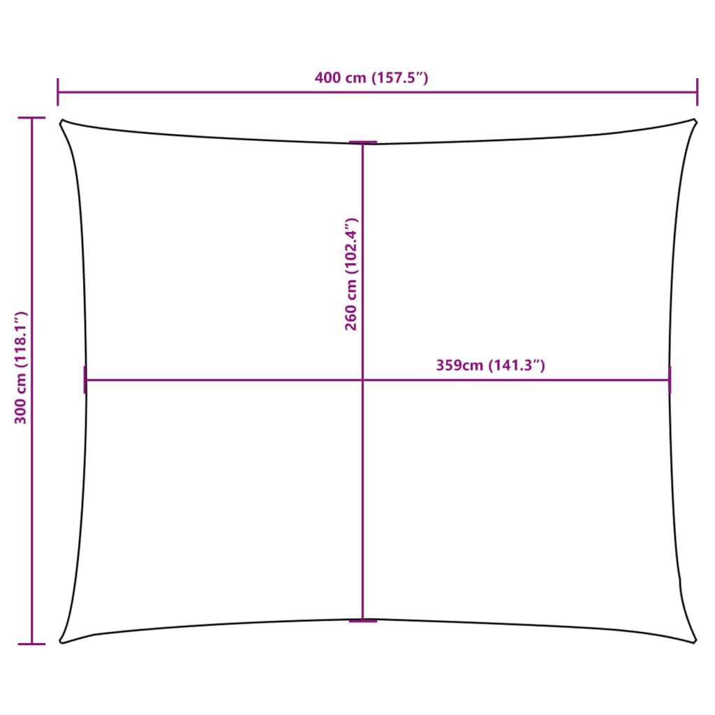 vidaXL Zonnescherm Rechthoek 3x4m Taupe -35%