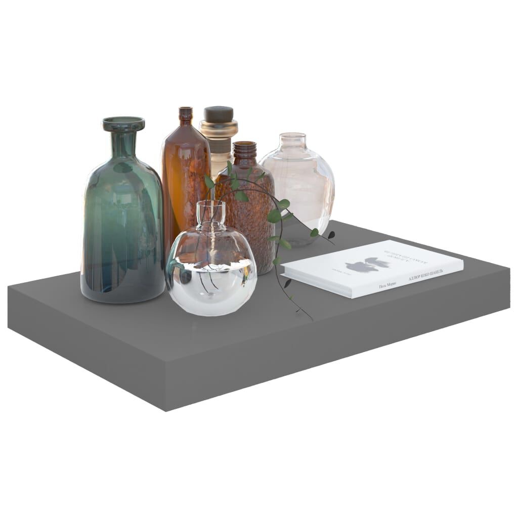 Wandschap Grijs Hoogglans 40cm - 65% Korting!