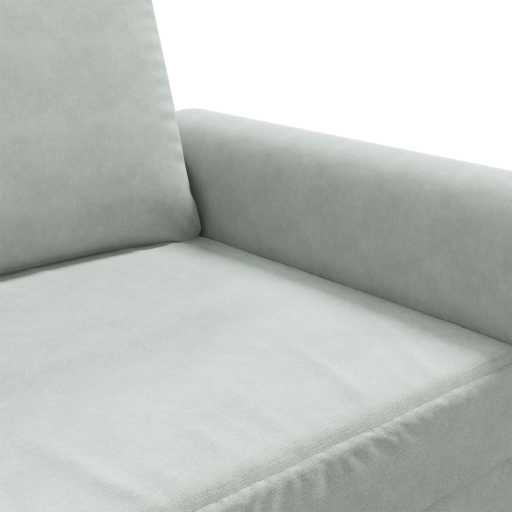 vidaXL Tweezitsbank 120 cm fluweel lichtgrijs