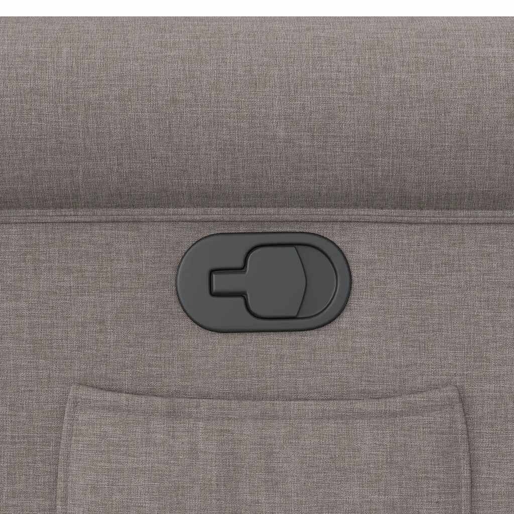 vidaXL Fauteuil verstelbaar stof taupe