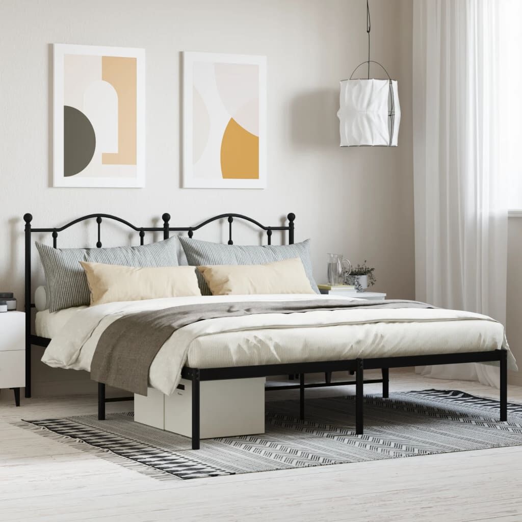 vidaXL Bedframe 180x200 Zwart - 35% Korting! Zo Goed Als Nieuw