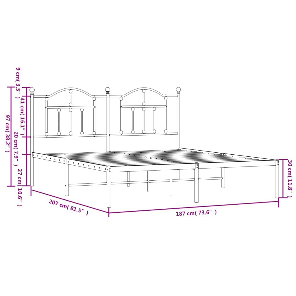 vidaXL Bedframe 180x200 Zwart - 35% Korting! Zo Goed Als Nieuw