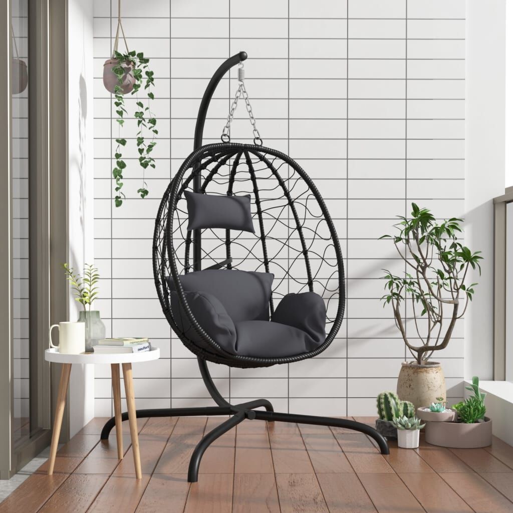 Hangstoel met Kussen Antraciet - 35% Korting!