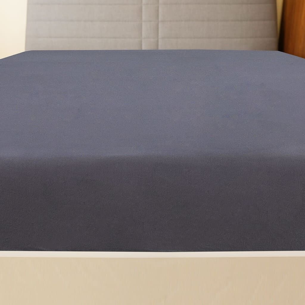 vidaXL Hoeslakens 160x200 Antraciet (2 st) - 53% Korting!