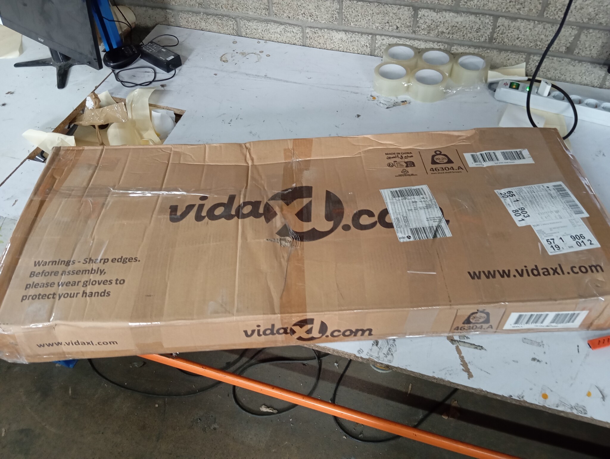 Tuinschuur gegalvaniseerd staal bruin 116x45x175cm - 55% Korting!