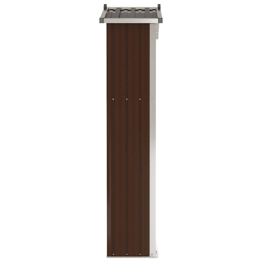 Tuinschuur gegalvaniseerd staal bruin 116x45x175cm - 55% Korting!