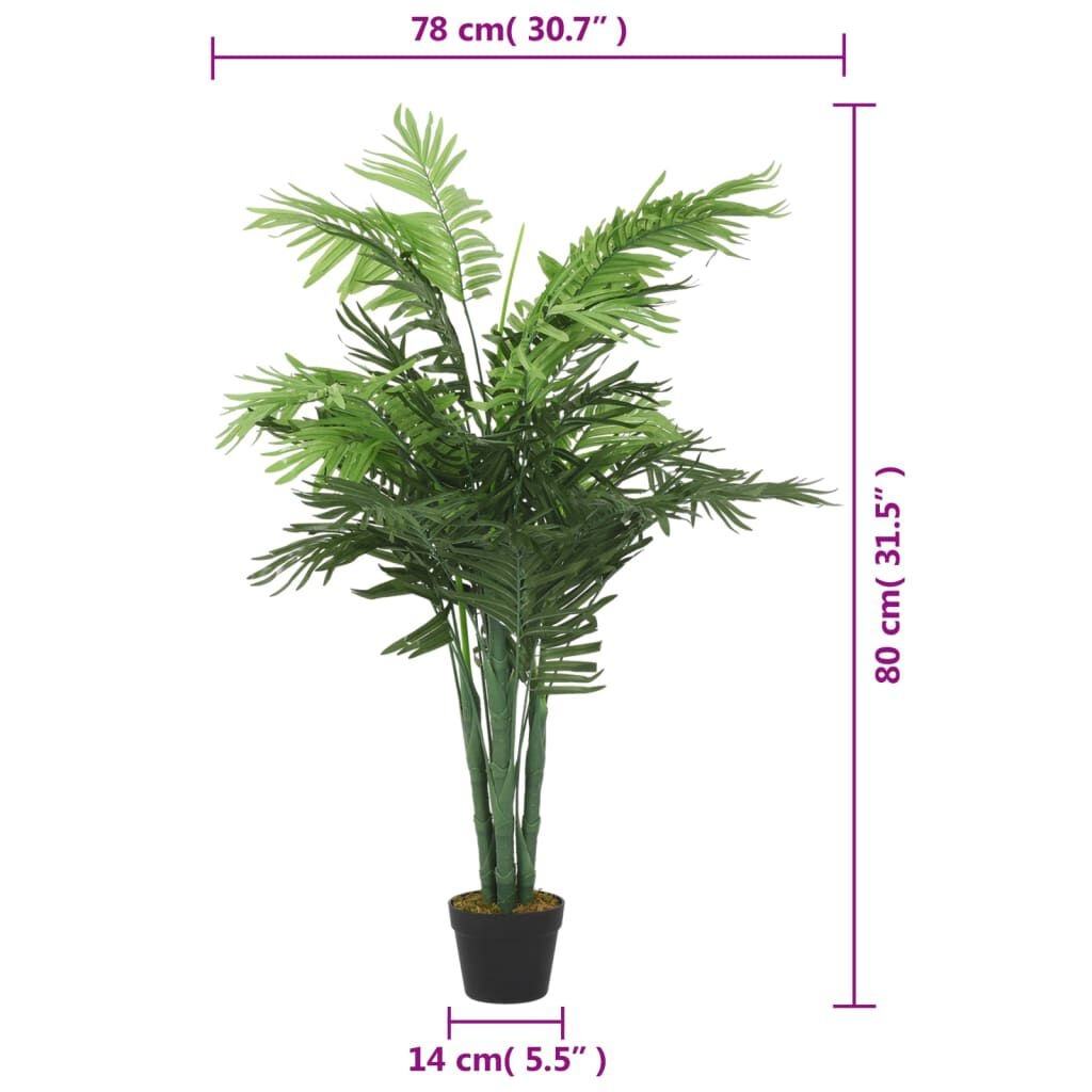 VidaXL Kunstpalmboom 80cm Groen - 35% Korting!