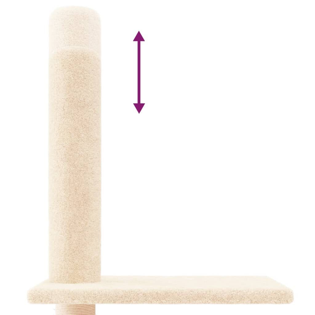 Kattenmeubel Vloer tot Plafond Crème - 60% Korting!