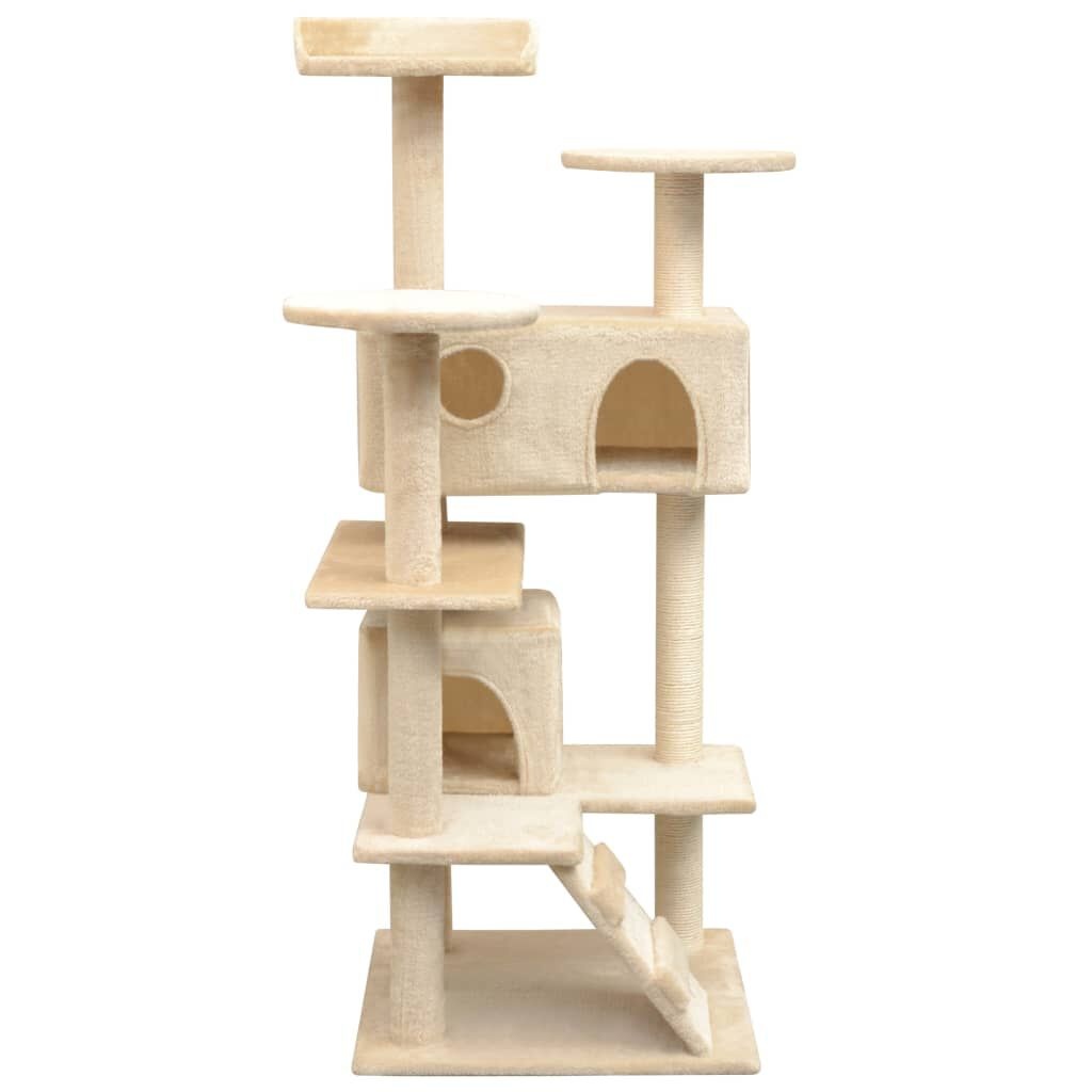 vidaXL Kattenkrabpaal 125cm Beige - 45% Korting!