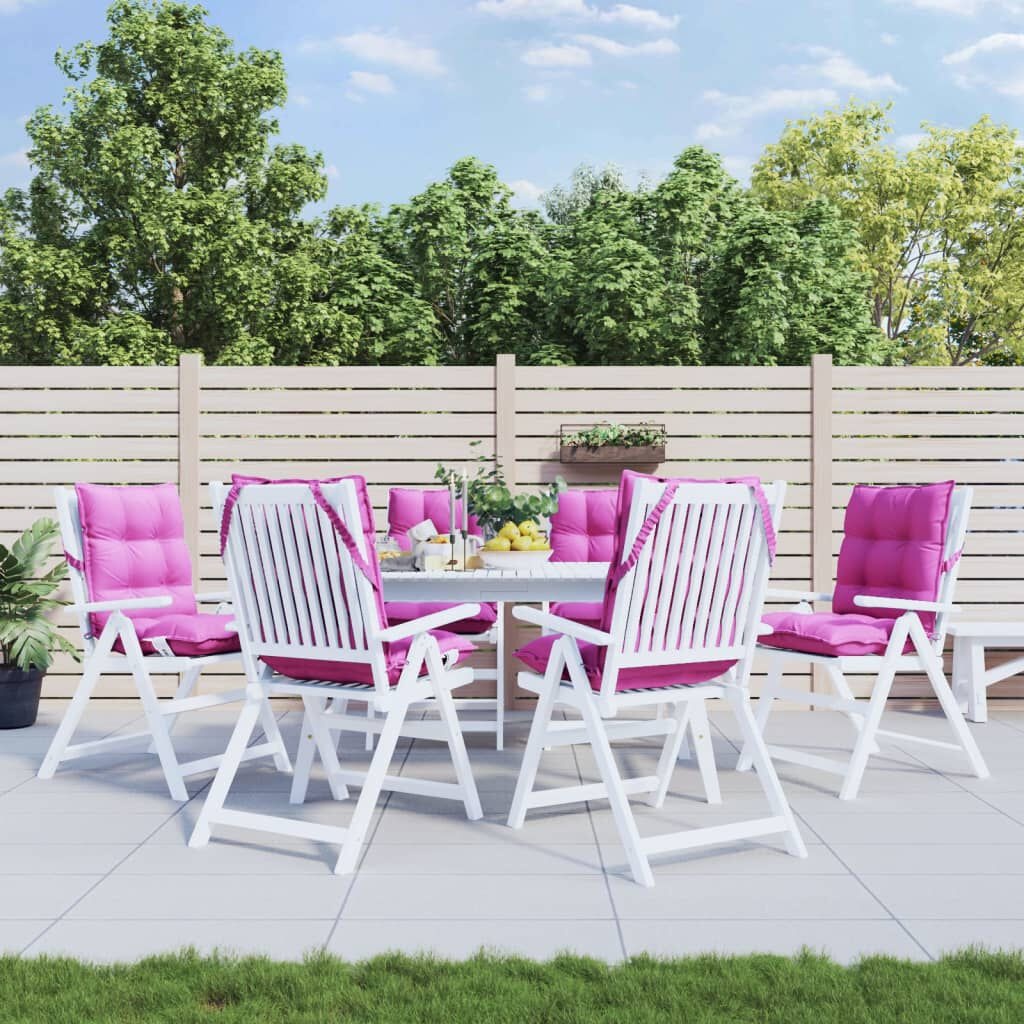 VidaXL Stoelkussens Roze (6 st) - Lage Rug - 35% Korting!