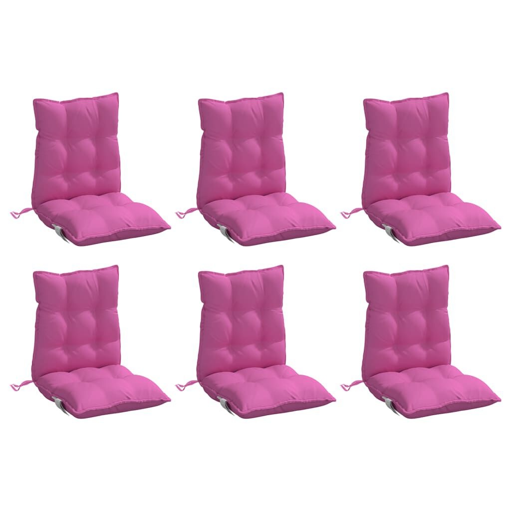 VidaXL Stoelkussens Roze (6 st) - Lage Rug - 35% Korting!