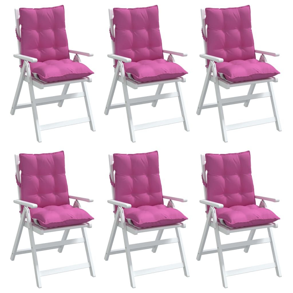 VidaXL Stoelkussens Roze (6 st) - Lage Rug - 35% Korting!