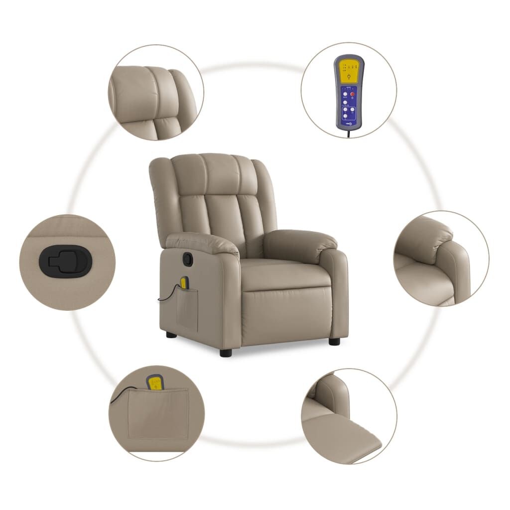 VidaXL Massagestoel Cappuccino - 35% Korting! (Retour)
