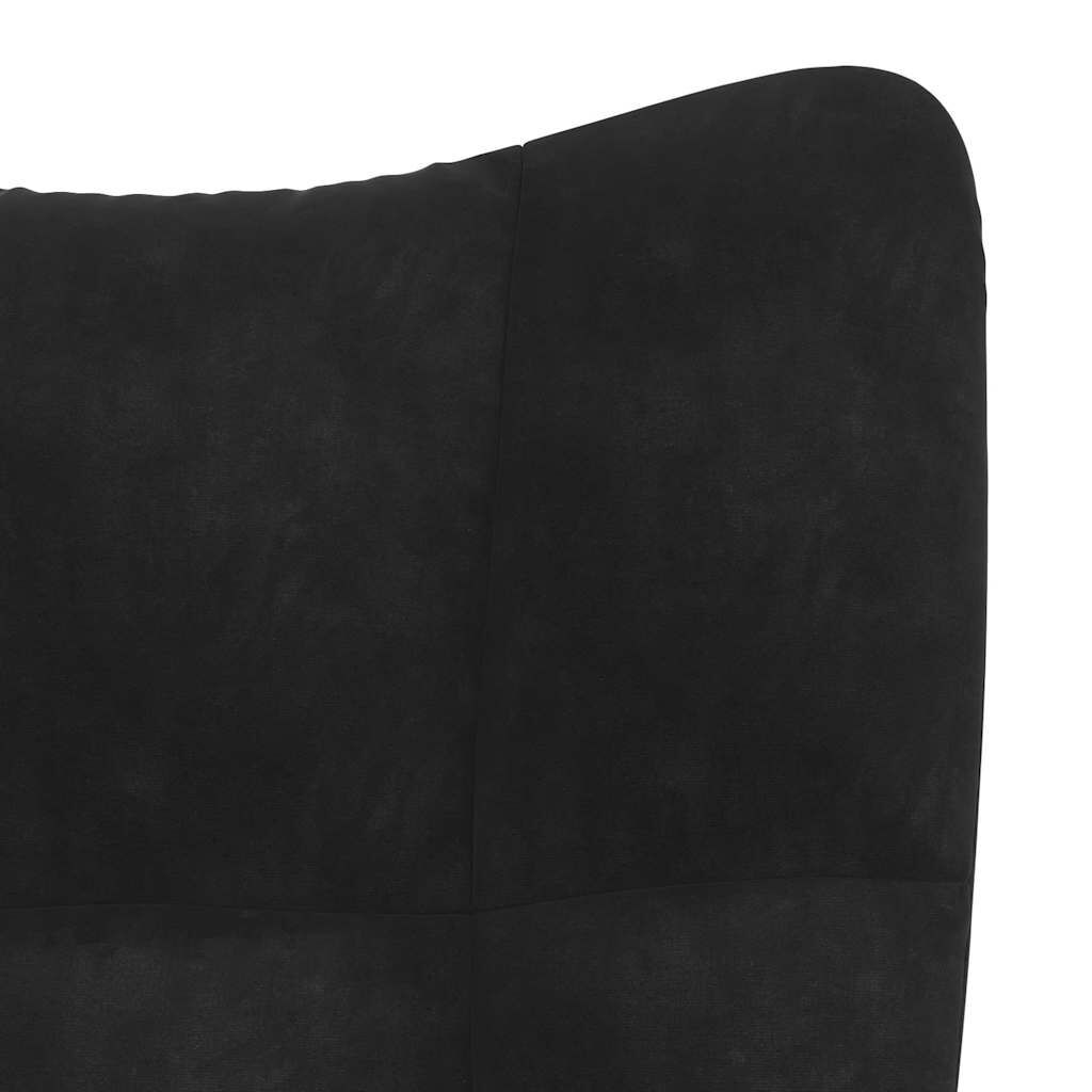 Relaxstoel Fluweel Zwart - Zo Goed Als Nieuw! 35% Korting