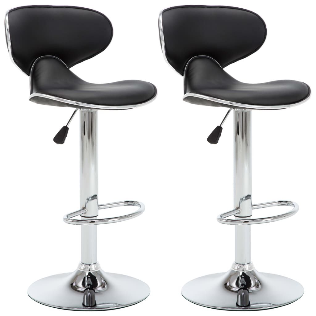 vidaXL Barstoelen (2 st) Zwart Kunstleer - 35% Korting!