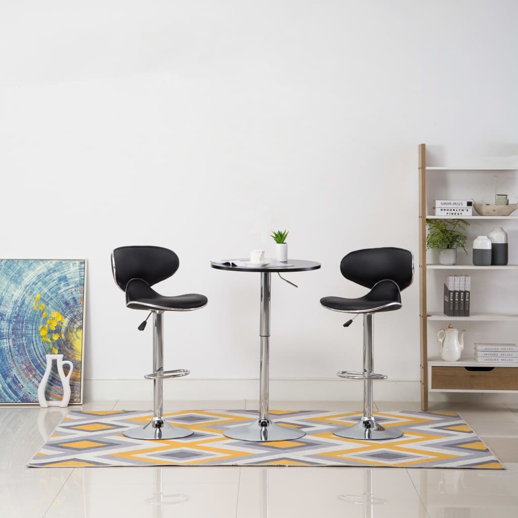 vidaXL Barstoelen (2 st) Zwart Kunstleer - 35% Korting!