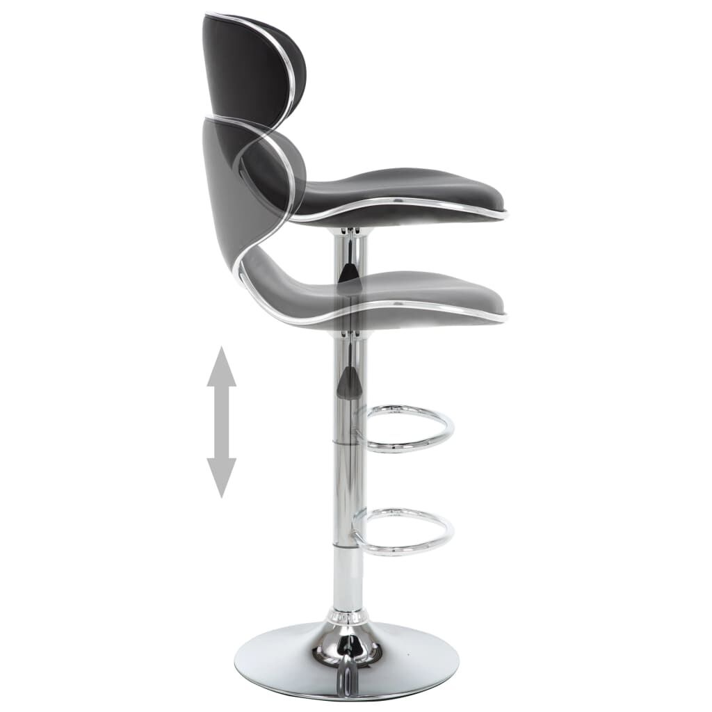 vidaXL Barstoelen (2 st) Zwart Kunstleer - 35% Korting!