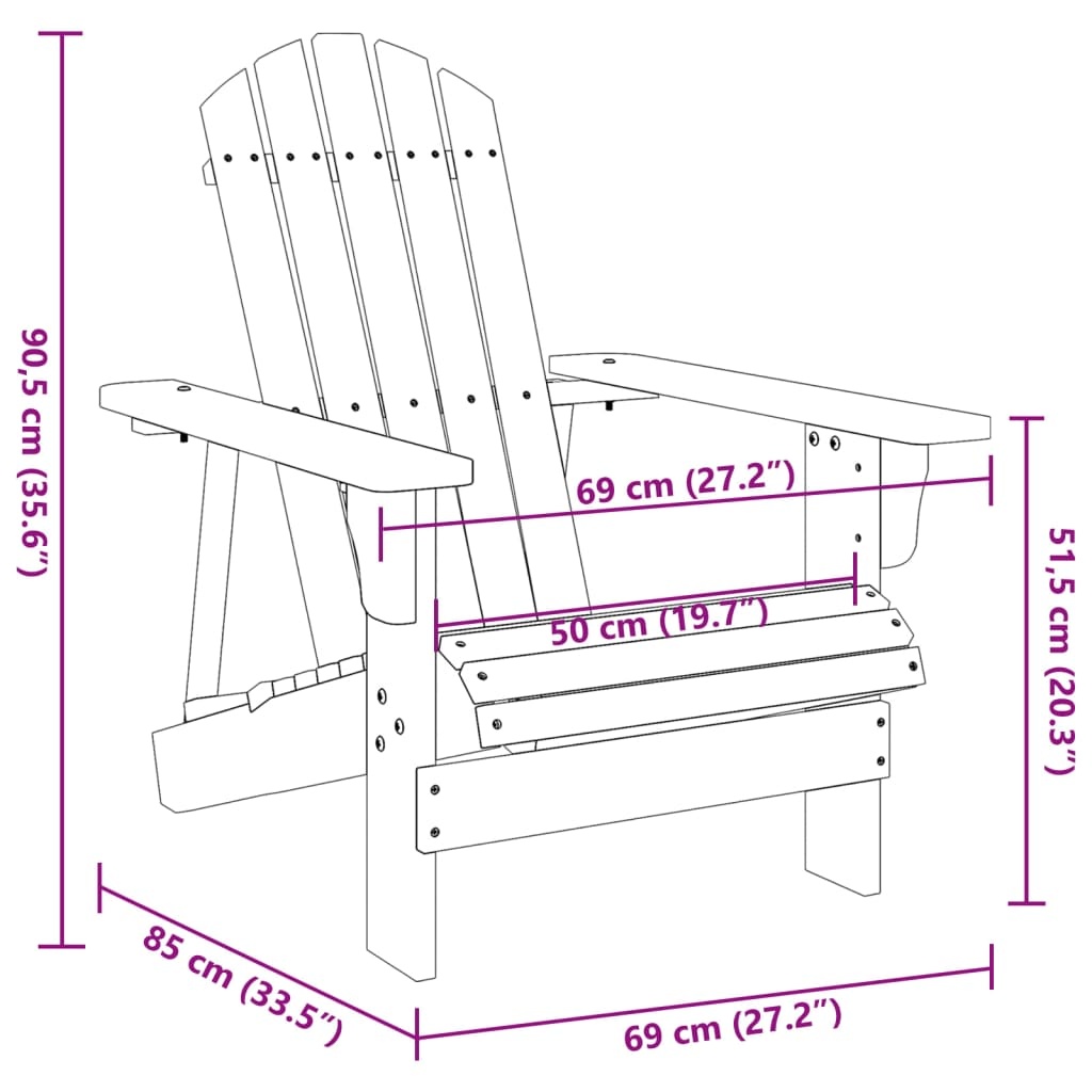 Adirondack Stoel Vurenhout - Retourtje Deal! 35% Korting