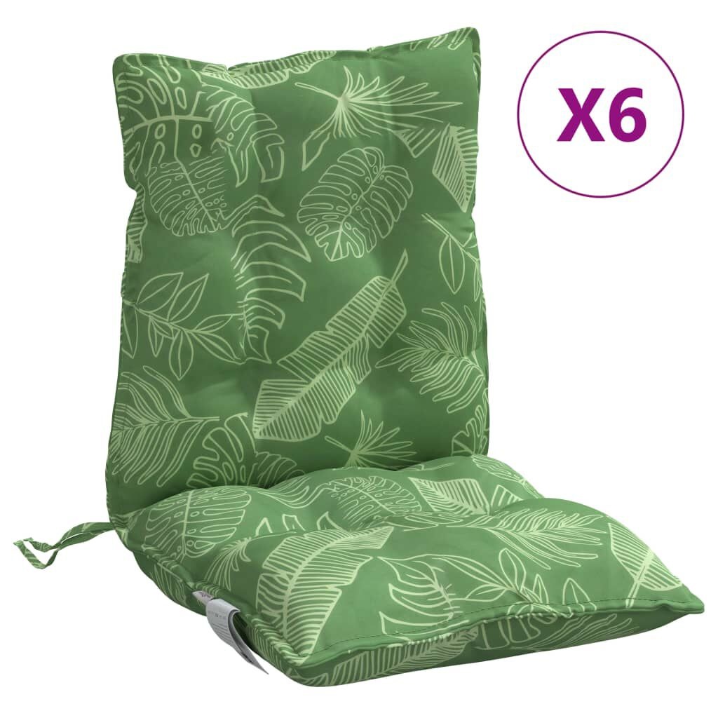 vidaXL Stoelkussens (6 st) - Bladpatroon - 45% Korting!
