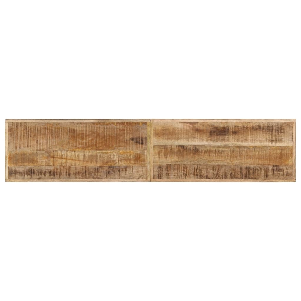 vidaXL Bankje Mangohout & Staal 160cm - NU 41% KORTING!
