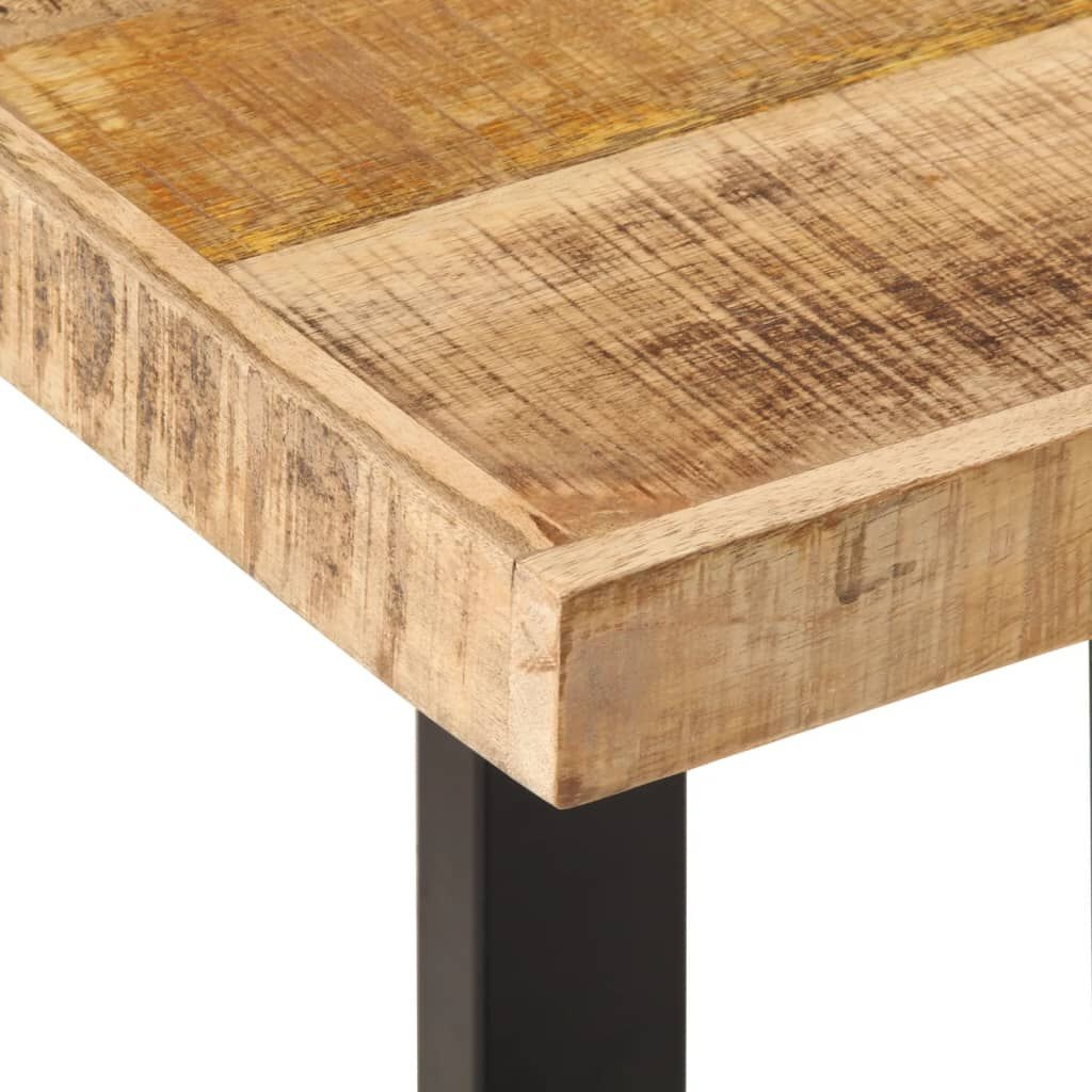 vidaXL Bankje Mangohout & Staal 160cm - NU 41% KORTING!