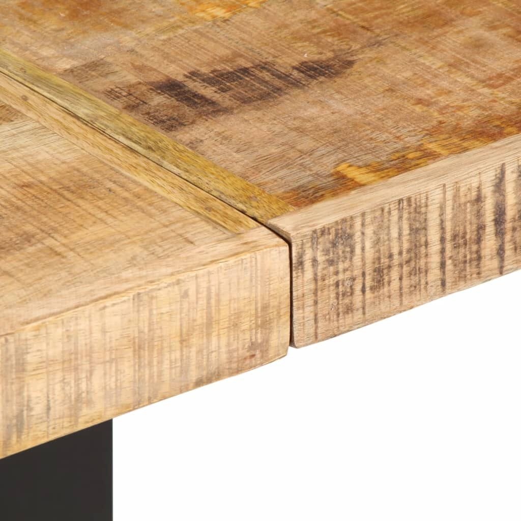 vidaXL Bankje Mangohout & Staal 160cm - NU 41% KORTING!