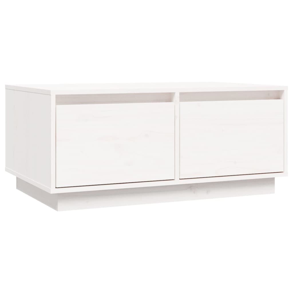 Salontafel Grenenhout Wit 80x50x35cm - 35% Korting!