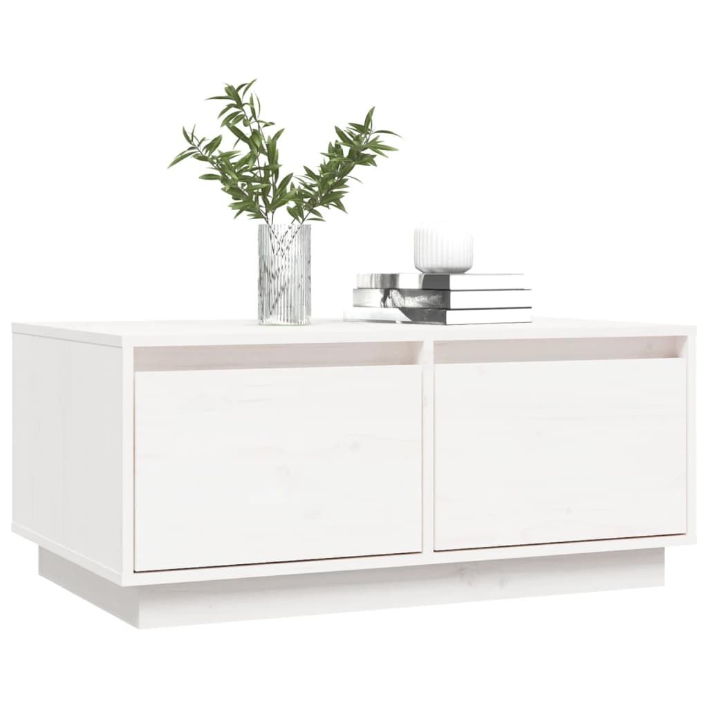 Salontafel Grenenhout Wit 80x50x35cm - 35% Korting!