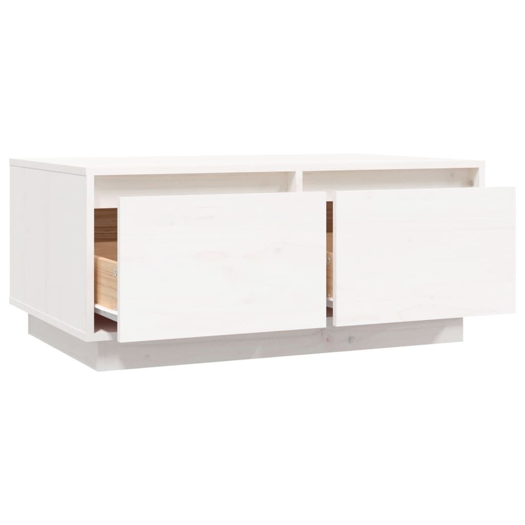 Salontafel Grenenhout Wit 80x50x35cm - 35% Korting!