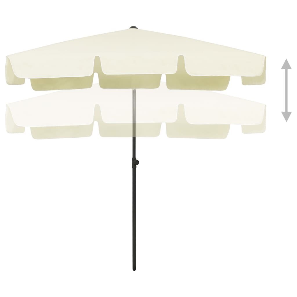 vidaXL Strandparasol 200x125 Zandgeel - 35% Korting!