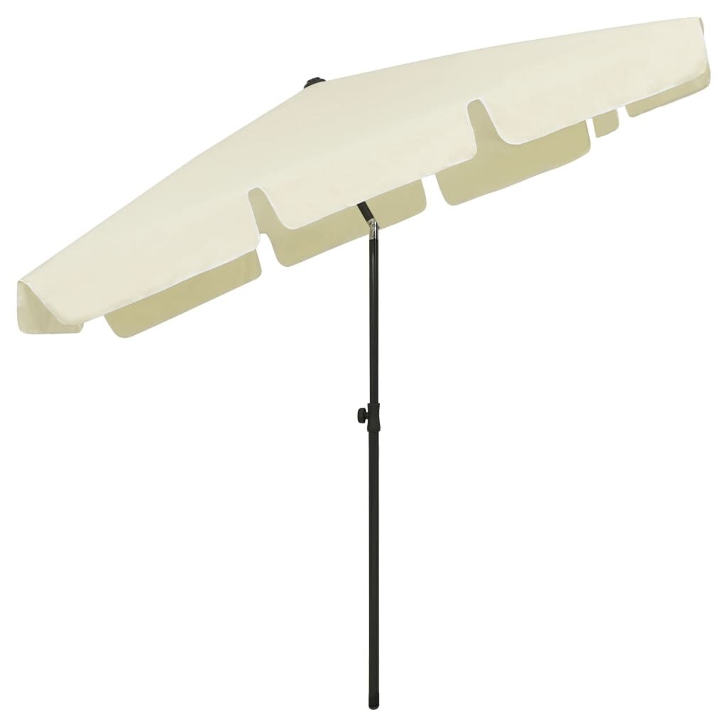 vidaXL Strandparasol 200x125 Zandgeel - 35% Korting!