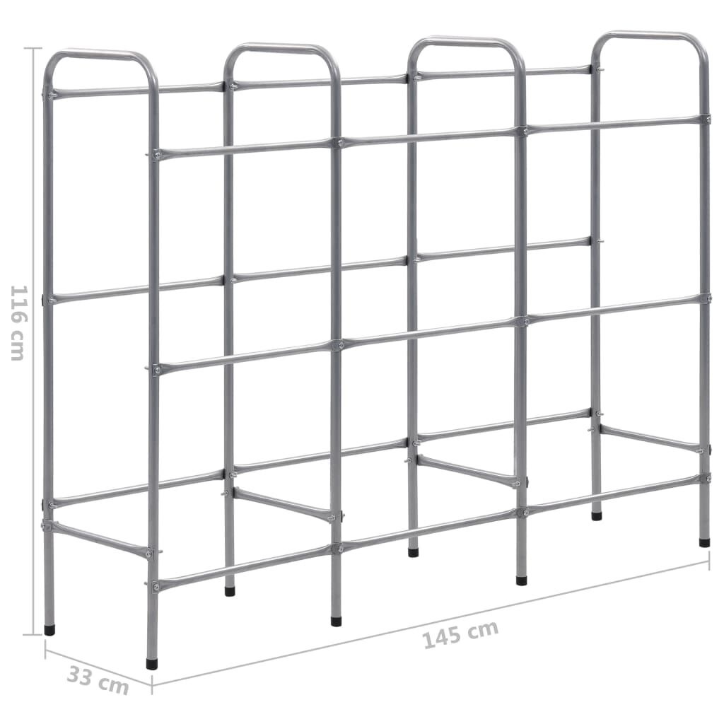 VidaXL Krattenrek 9 Kratten Zilver - 35% Korting!