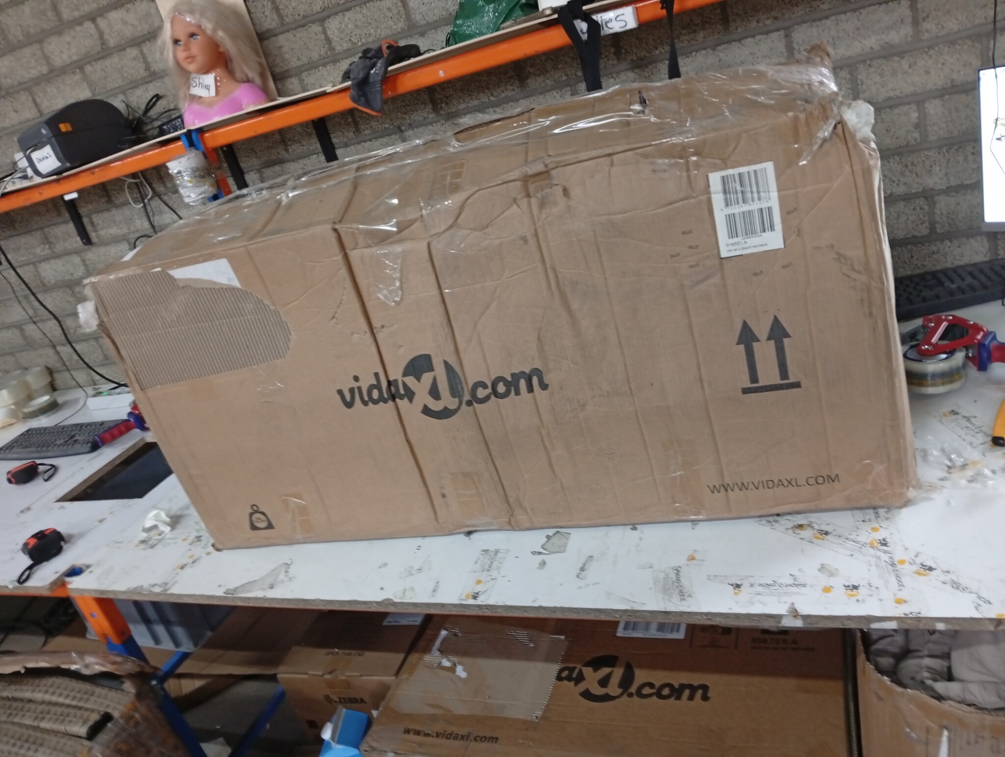VidaXL Tuinstoelen (2x) Verstelbaar -50%! Voetsteun, Beige Mix