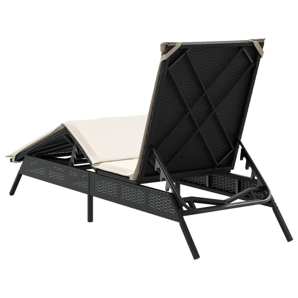 vidaXL Ligbed met Kussen Zwart -35%! Comfortabel!