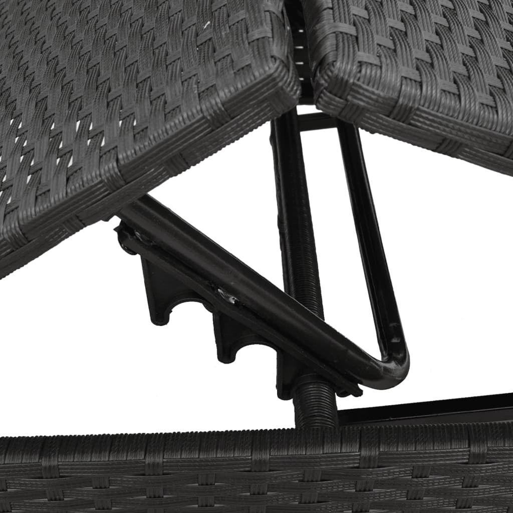 vidaXL Ligbed met Kussen Zwart -35%! Comfortabel!