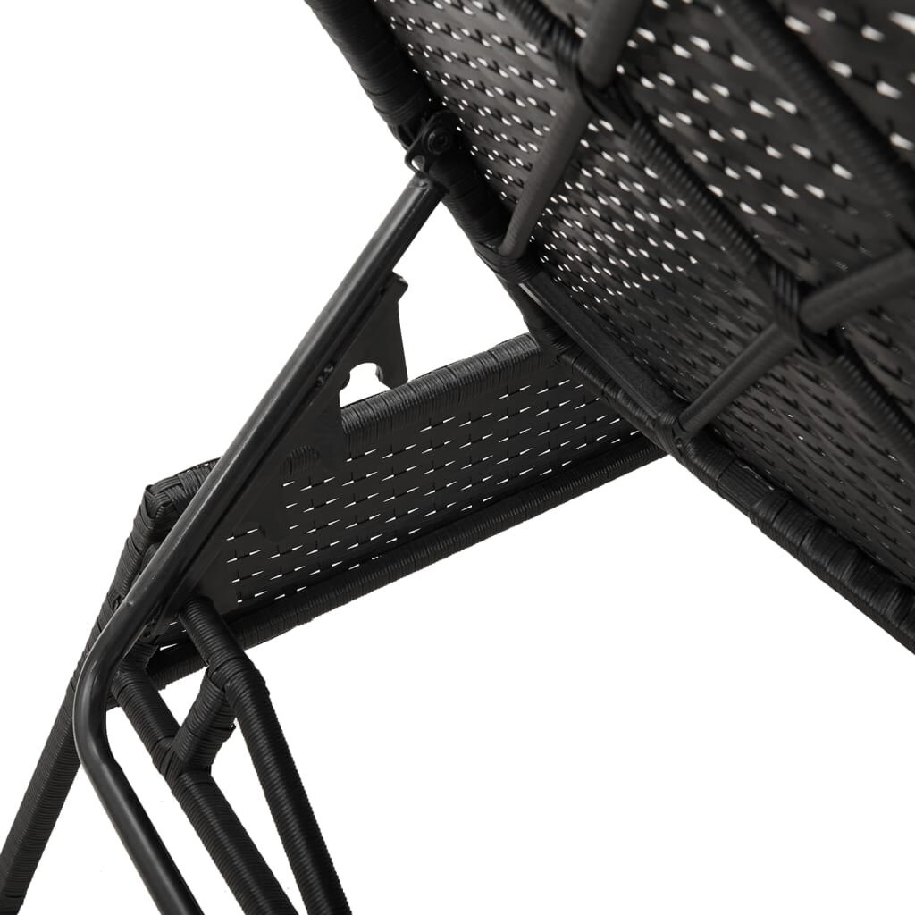 vidaXL Ligbed met Kussen Zwart -35%! Comfortabel!