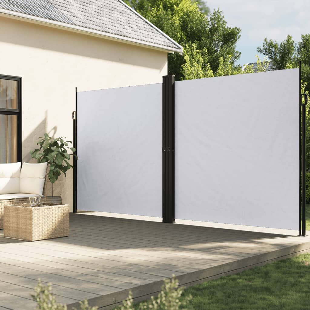 vidaXL Uittrekbaar Windscherm Wit 200x1000cm - 35% Korting!