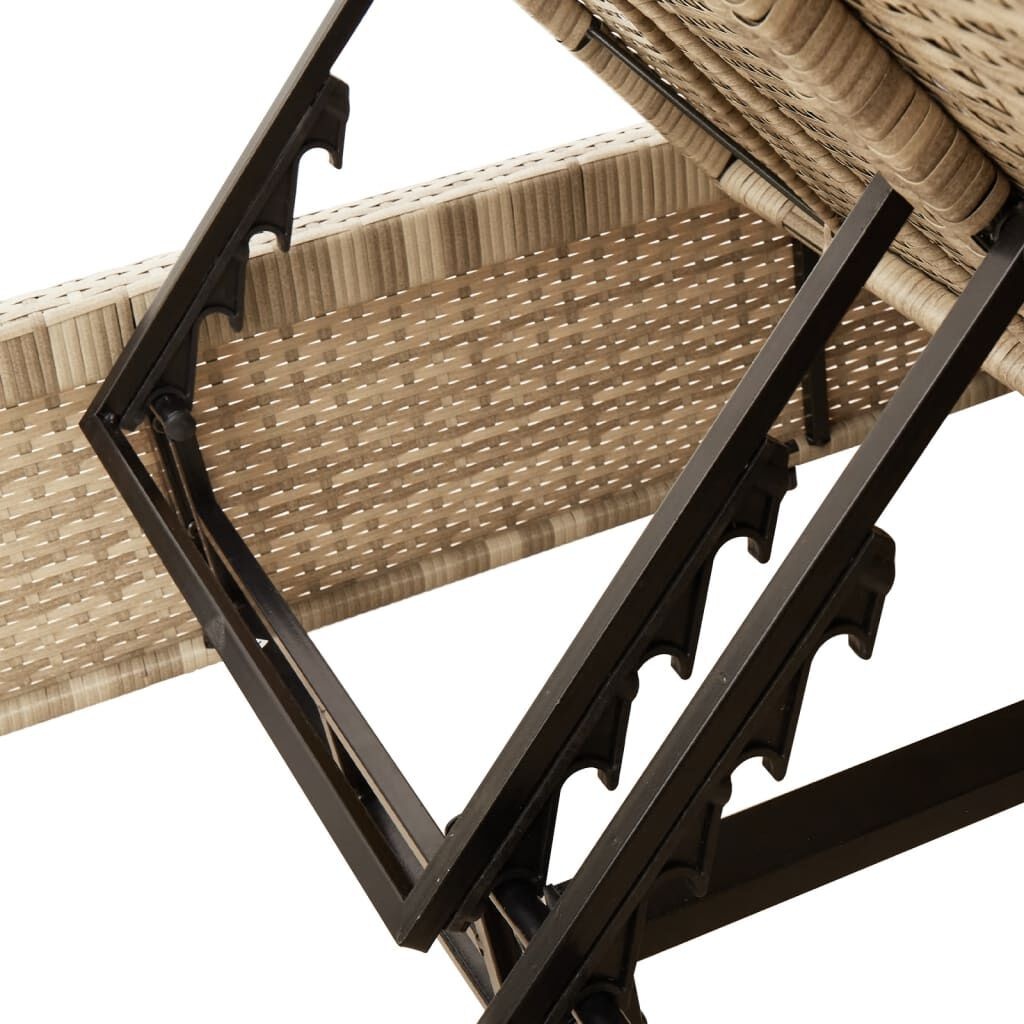 Ligbed 2-persoons Beige Rattan + Kussens - 35% Korting!