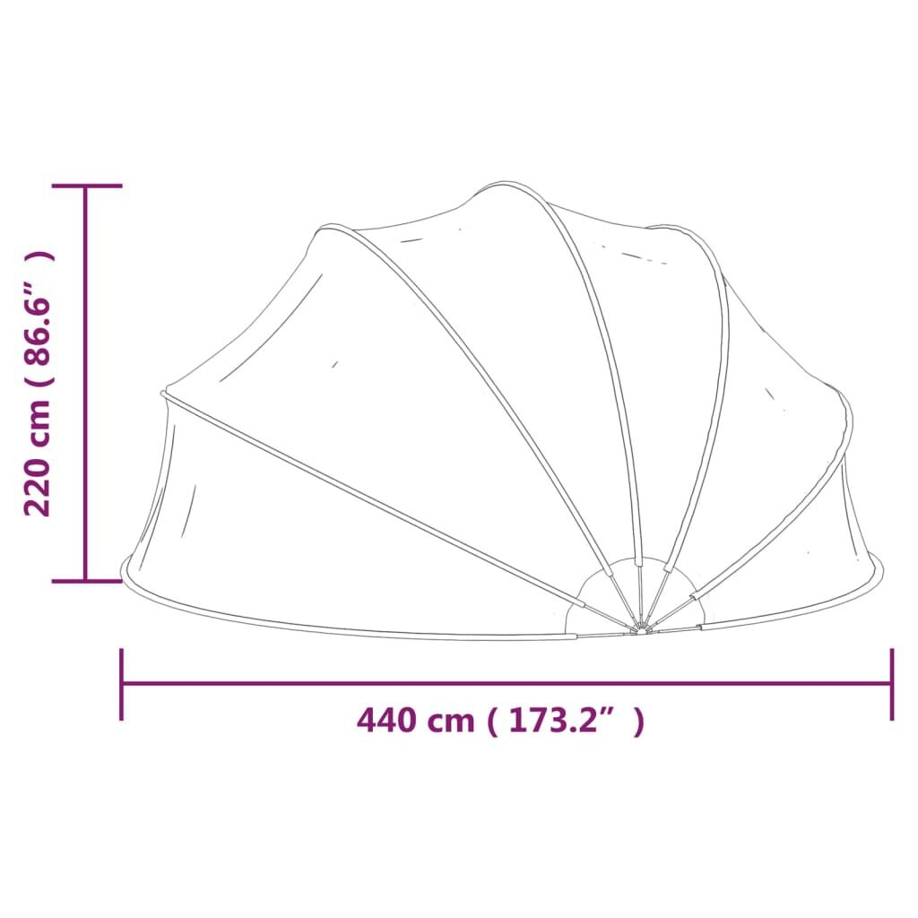 vidaXL Zwembadkoepel 440x220cm - 35% Korting!