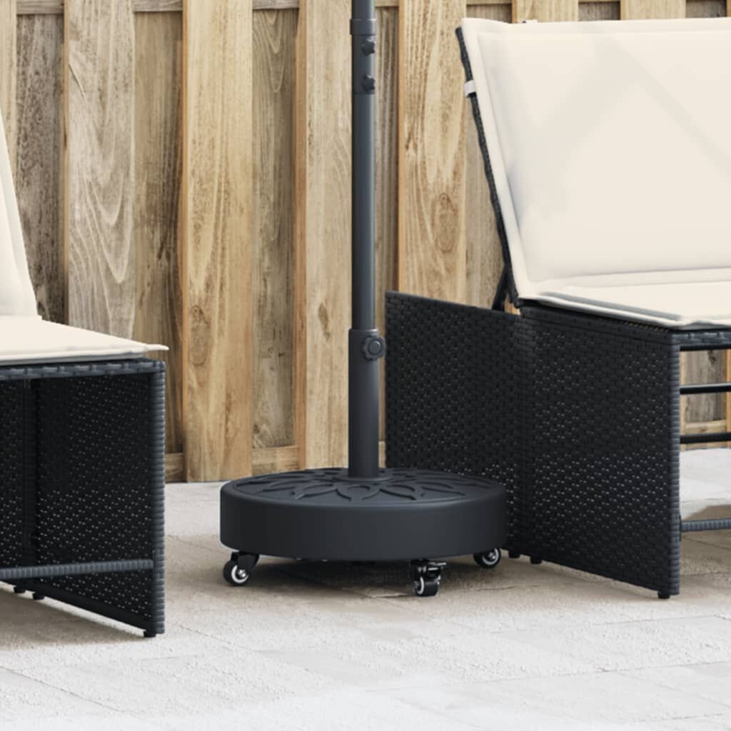 vidaXL Parasolvoet 27kg met Wielen - 60% Korting! (Incompleet)