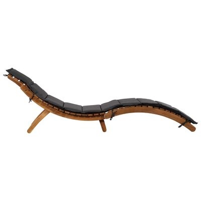 Ligstoel Acaciahout Donkergrijs met Kussen -35%