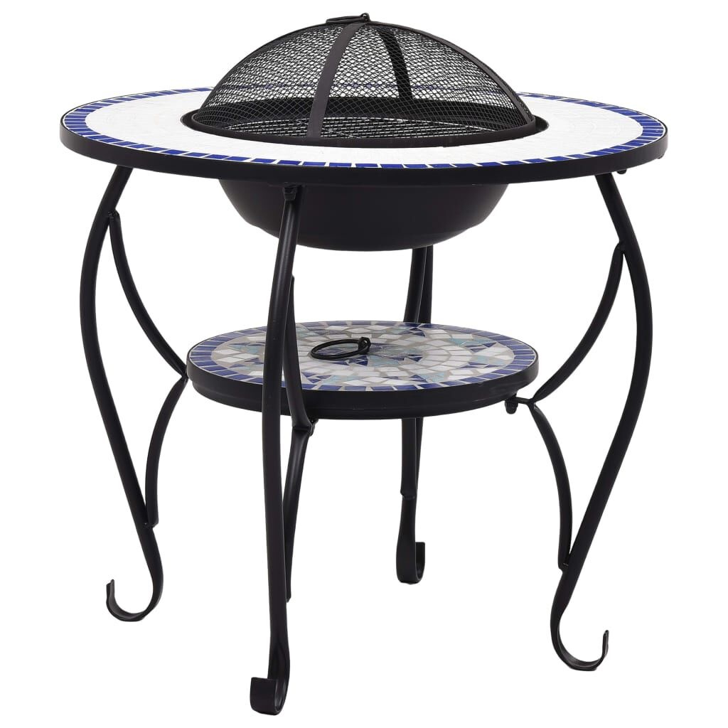 VidaXL Vuurtafel Mozaïek Ø68cm Blauw/Wit -50%!