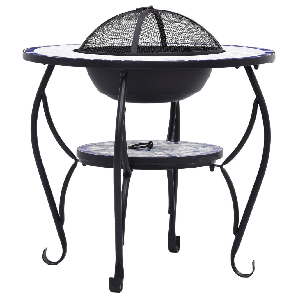 VidaXL Vuurtafel Mozaïek Ø68cm Blauw/Wit -50%!