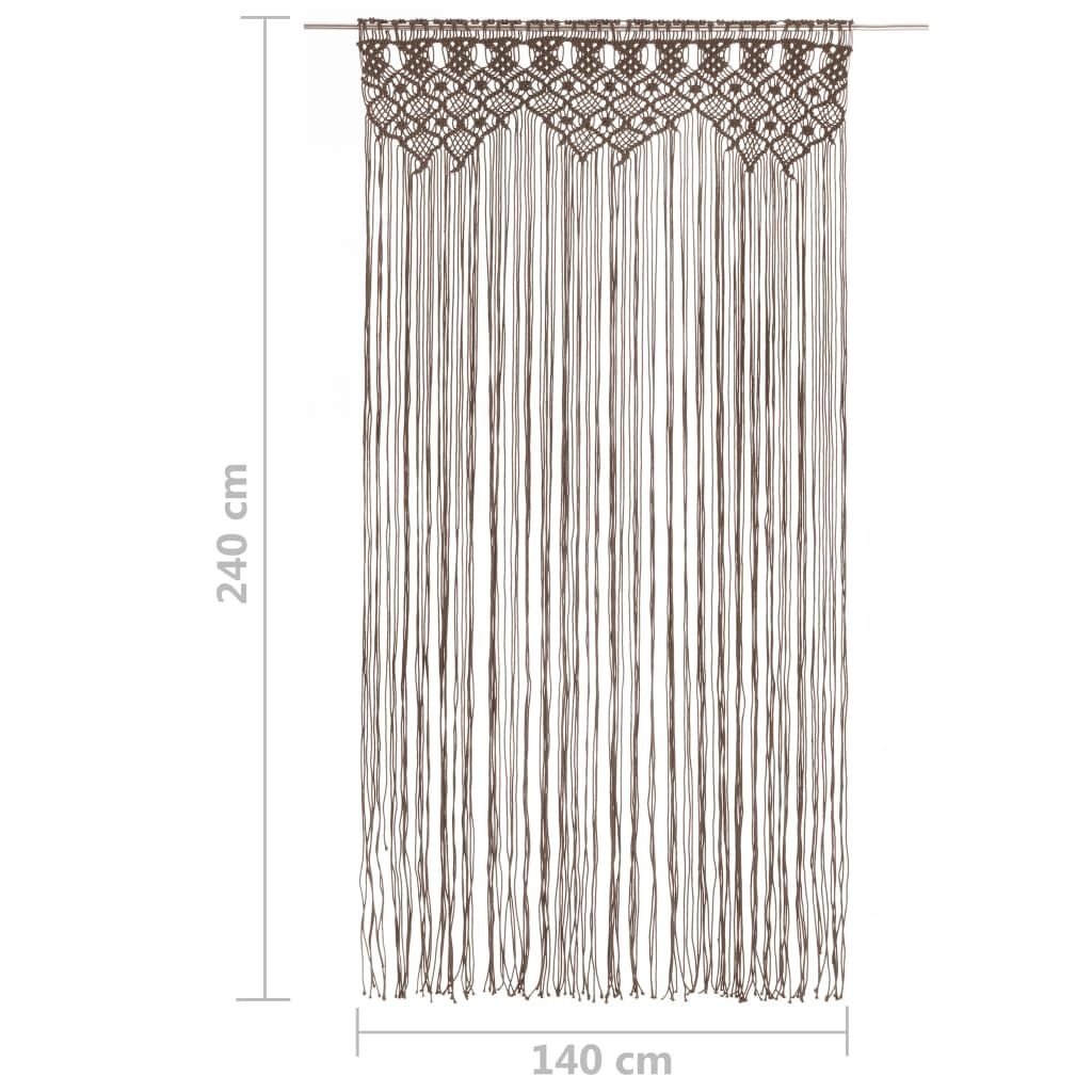 Macramé Gordijn Taupe 140x240cm - 35% Korting!