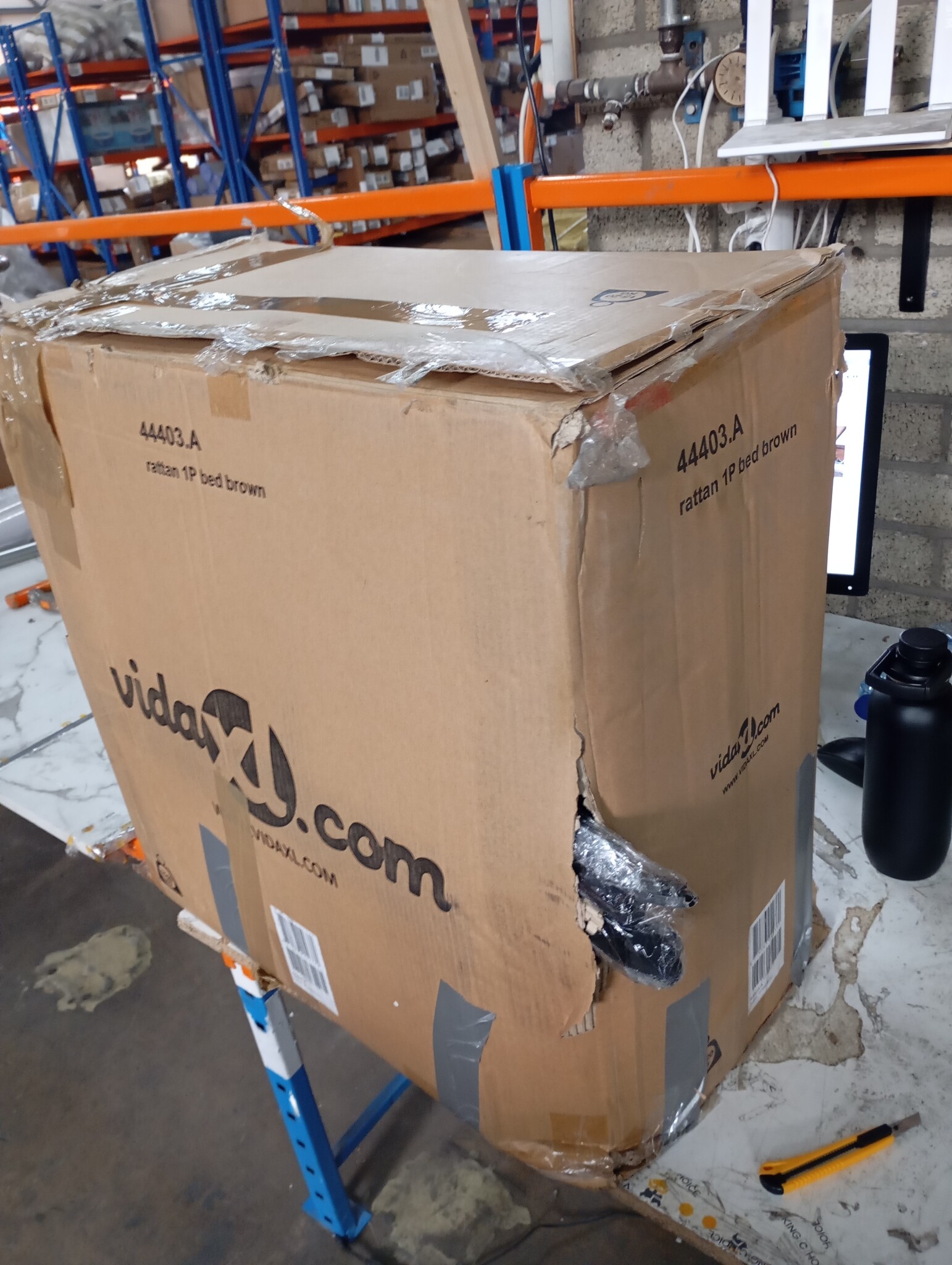 VidaXL Ligbed Bruin Poly Rattan met Kussen - 45% Korting!