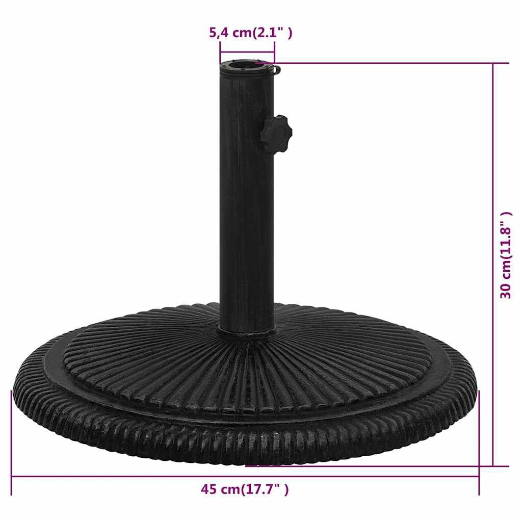 Parasolvoet Gietijzer Zwart 45cm - 35% Korting!