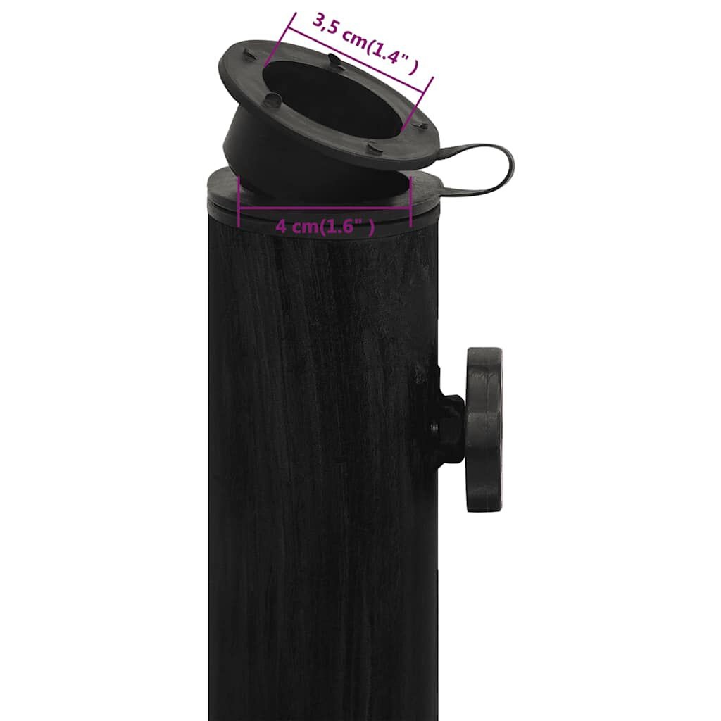 Parasolvoet Gietijzer Zwart 45cm - 35% Korting!