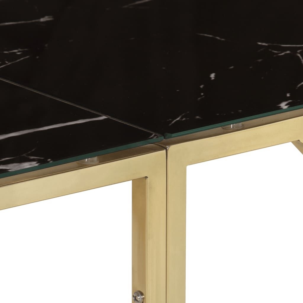 Wandtafel Goudkleurig Glas & Staal - 35% Korting!