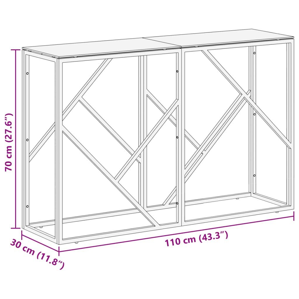 Wandtafel Goudkleurig Glas & Staal - 35% Korting!
