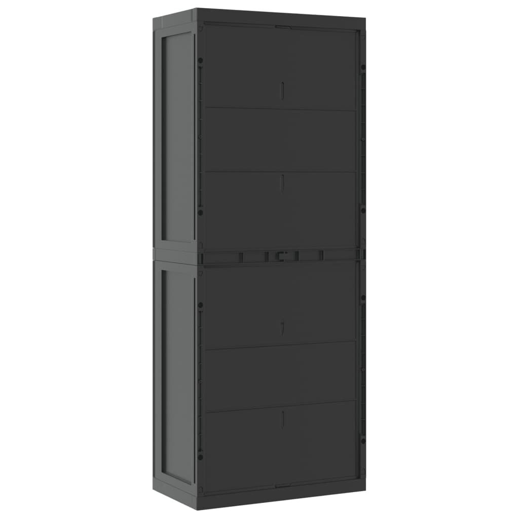 vidaXL Tuinkast Zwart 65x37x165cm - 35% Korting!